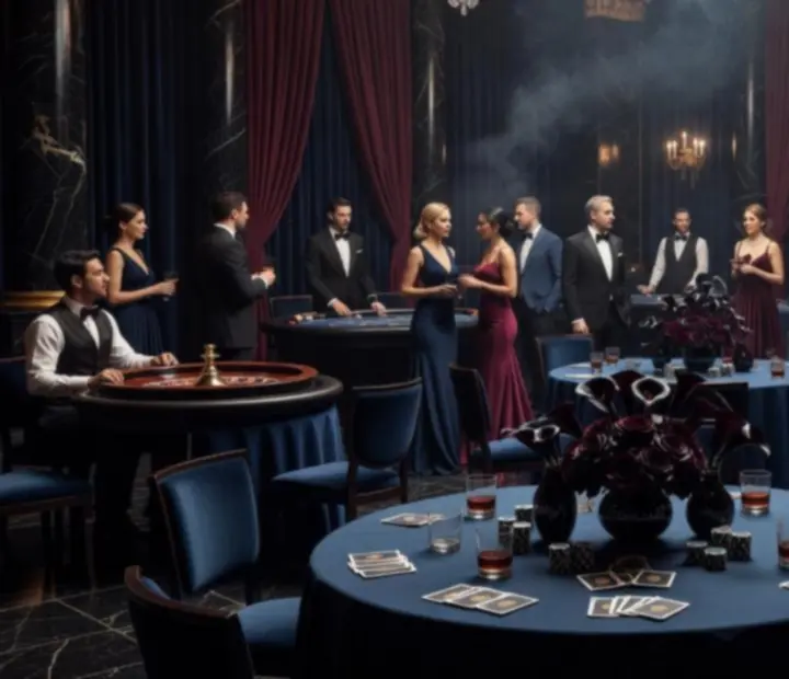 Elegancki wieczór tematyczny z kasynową scenografią i stołami do gier